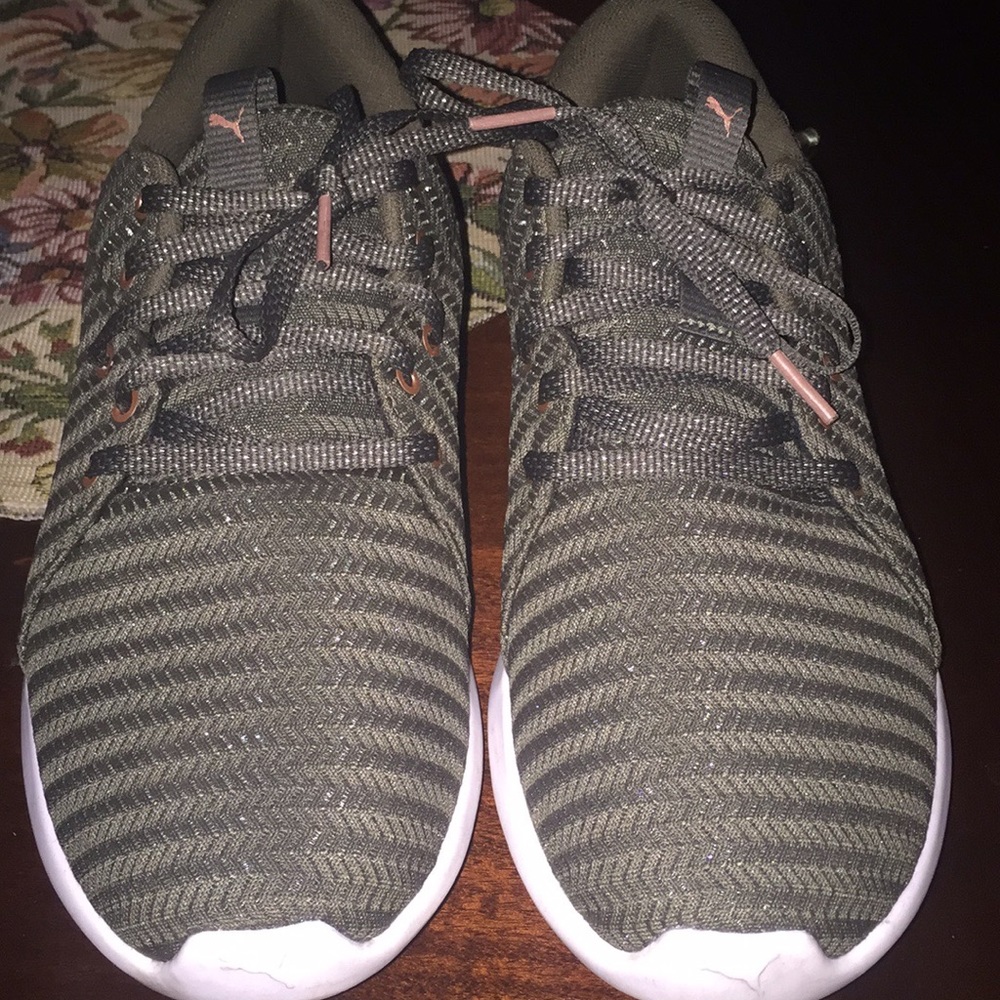 Olive Green Puma Sneakers